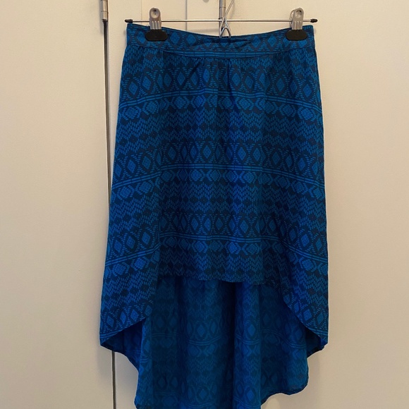MOSSIMO SUPPLY CO. BLUE BOHEMIAN HIGH-LOW SKIRT - Picture 2 of 7